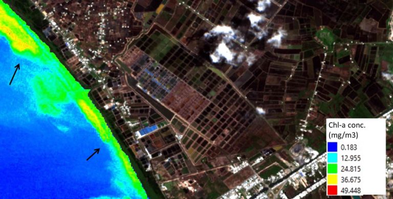 Detecting HABs off the coast from aquafarms