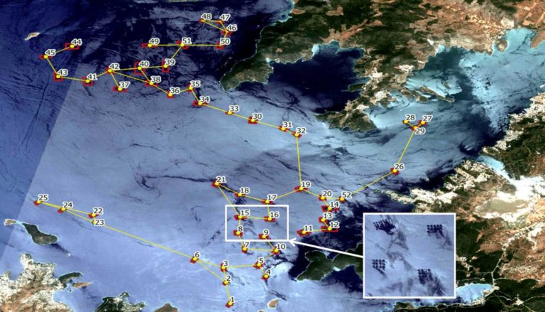 Identifying offshore aquafarm networks