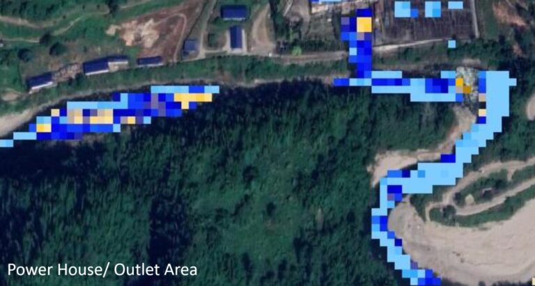 Suspended sediment concentration at outlet area